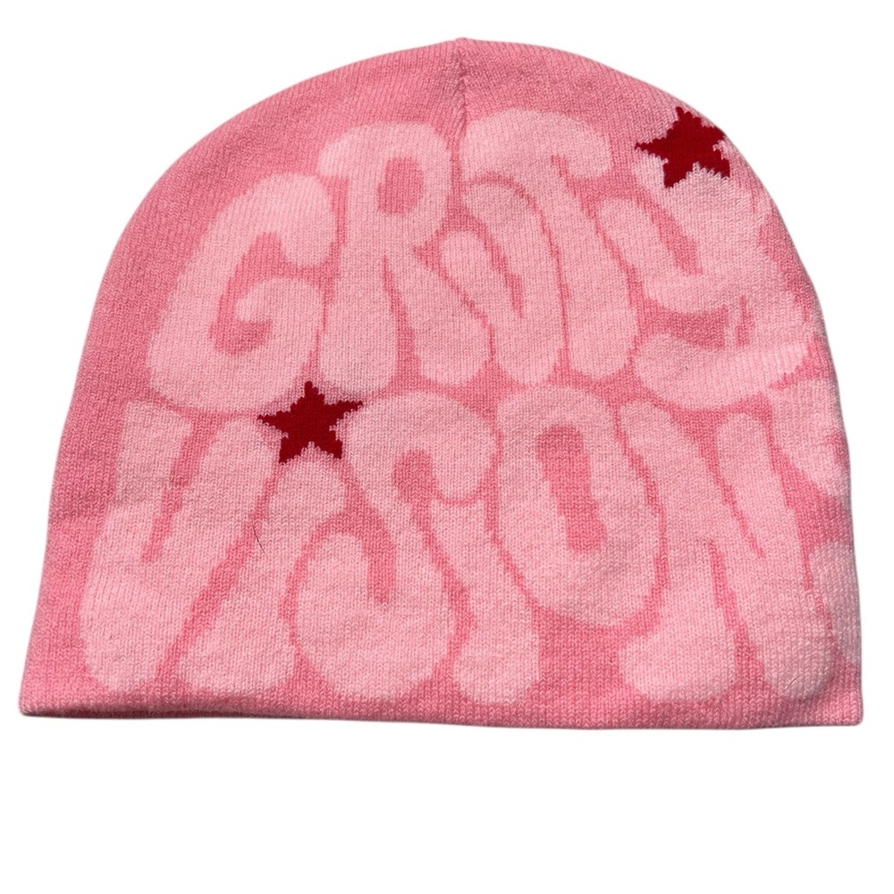 Gruty Vision Pink and Red Star‎ Beanie